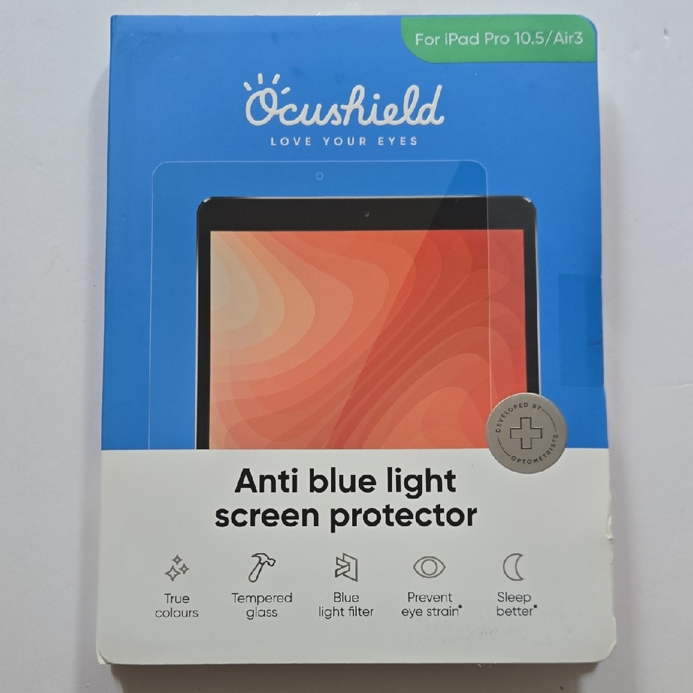 Ocushield Anti Blue Light Screen Protector for iPad Pro 10.5/Air3 - Blue